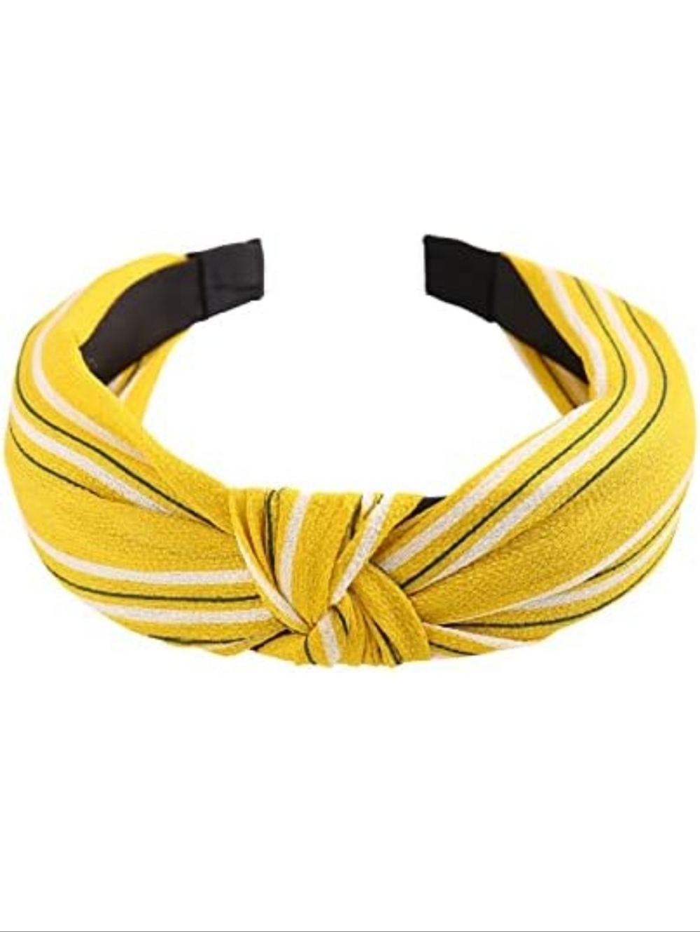 NWOT Yellow Striped Top Knot Headband Hufflepuff